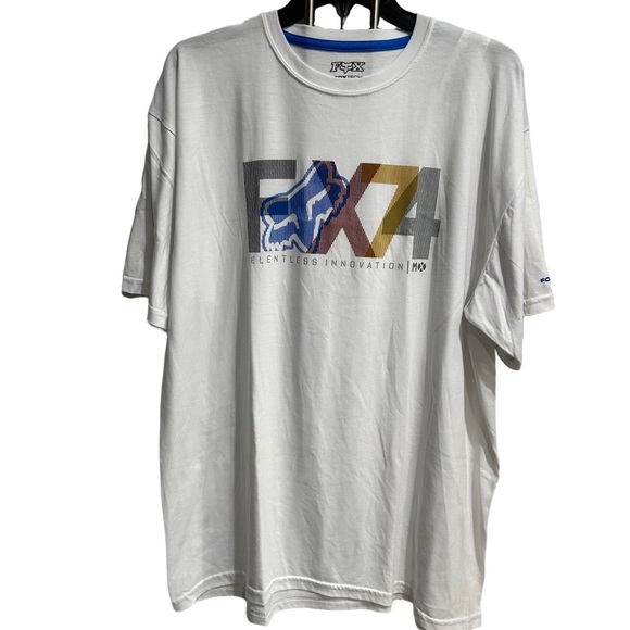 Fox Other - Fox Men's White and Multicolor Graphic Tee (NWOT)